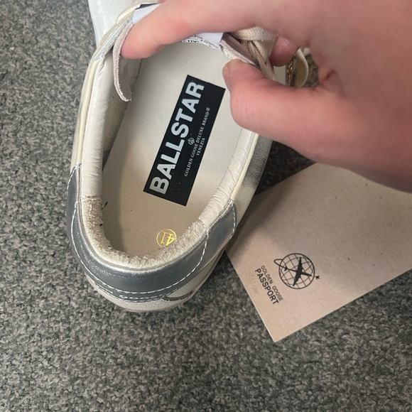 Golden Goose Low-Top Sneakers in Cream with Silver Accents *see comment* - Picture 3 of 7